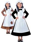 amscan (PLL) (9904321) Victorian Girl Fancy Dress Poor Maid Book Day Week Kids Childrens Child Costume (7-8 Years) [Pre002]