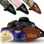 Art Tribute Personalized Camera Strap Van Gogh Starry Night Design - Add Your Text and We Make It Especially For You - Get Your Own Custom Unique Camera Strap, Personal Gift for Photographers…