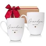 RIJEFUL Est 2024 Grandparents Mugs 