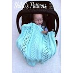 Knitting Pattern for Babies Blanket, Baby Afghan Knitting Pattern, Car Seat Blanket Knitting Pattern, Baby Blanket Knitting Pattern, Aran Yarn Pattern, KP582