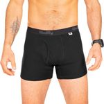 Woolly Clothing Co. Men's Merino Wool Boxer Brief Medium Black