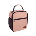 Lunch Box for Men Women Adults Small Lunch Bag for Office Work Picnic - Reusable Portable Lunchbox, Light Pink