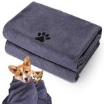 GSrenyu 2 Pack Quick Drying Dog Towel, Large Dog Towels for Drying Dogs, 50 x 100 cm Super Absorbent Microfiber Pet Towels, Soft Pet Bath Towel for Dogs Cats and other Pets