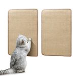 Nobleza 2PCS Cat Scratching Mat Natural Sisal Cat Scratch Mat Self-Adhesive Cat Scratching Pad Anti Cat Scratch Furniture Protector Cat Sofa Protector Cat Kitten Scratch Pad Beige 23.6x15.8in/60x40cm