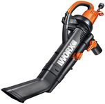 WORX WG505 TRIVAC 12 Amp 3-in-1 Electric Leaf Blower/Leaf Vacuum/Mulcher, Metal Impeller for Fine Mulching