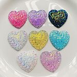 Beads Work Heart Shape Native Resin Cabochon 10pcs/lot 2 Holes Earrings Craft Beadwork Bracelet Jewelry Design