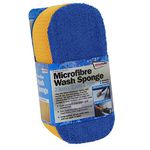 Streetwize - Extra Tough Microfibre Car Wash Sponge - Machine Washable - Ideal For Cleaning: Cars, Interior, Wheels, Alloys and Motorcycles