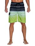 Nonwe Men's Beachwear Quick Dry Striped Board Shorts - Multi -