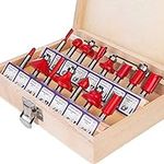 Meichoon 15 Pcs Router Bits Set 1/4