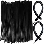 Long Balloons 100 Pcs Balloon Animal Kit Latex Animals Long Balloons Twisting Balloons Long Magic Balloons for Clowns Animals Shape Birthday Wedding Party Decorations (Black)