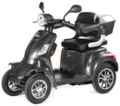 VELECO Faster LIT-ION - 4 Wheeled Mobility Device - Fully Assembled and Ready to use - Removeable Lithium-Ion Battery - Safe and Stable - Alarm - Spacious Storage & Cupholder(Gray)