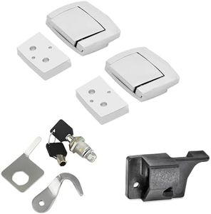 Tour Pack Trunk lock & keys, Tour Pack Pak Latches with Spacers and Lid Catch Fits for Harley Touring Classic Electra Glide Road Glide Road King CVO 1993-2013 2012 (Chrome)