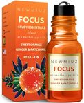 Focus Roll On Essential Oil Concentration Memory Attention Orange Ginger Patchouli Functional Aromatherapy Stick Self Care Study Gift Stocking Stuffer