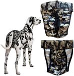 FINNERO Brenda Reusable Dog Diaper, Leak-Proof, Adjustable, Heat & Incontinence Protection, L – Camo