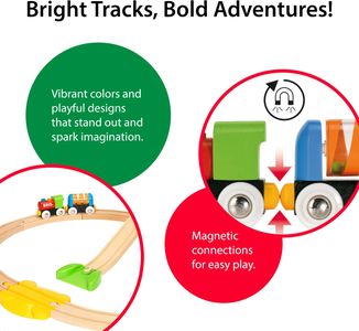 BRIO My First Railway Set – Wooden Train Starter Kit for Kids