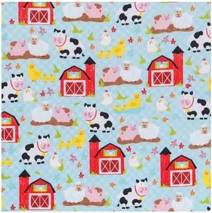 Hobby Lobby Farm Animals Flannel Fabric (1 Yard) – Printed Sewing Fabric by The Yard – Lightweight Precut Fabric for Sewing Clothes, Homeware, & Other Accessories – DIY Craft Fabric