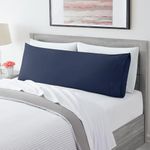 Mellanni Pillow Case - 1 PC Iconic Collection Pillowcases - Hotel Luxury, Extra Soft, Cooling Pillow Cover - Envelope Closure - Wrinkle, Fade, Stain Resistant (Body 20" x 54", Navy Blue)