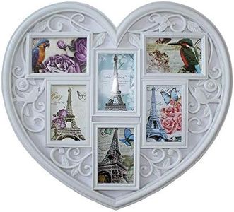 KoKoBin Cornice Parete a Forma di Cuore. Materiale in PVC Colore Bianco 57 * 50cm