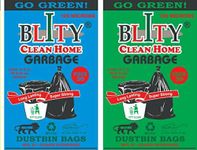 BLITY Garbage Bags (Medium) - 180 Bags | (19 X 21 inch) Medium Size Bags for Dry and Wet Waste (90 Pcs Blue and 90 pcs Green) (Blue Green 6 Pack, Plastic)