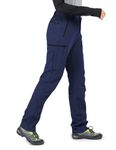 Wespornow Women's-Walking-Snow-Ski-Trousers Fleece-Lined-Hiking-Trousers Water-Resistance-Outdoor-Softshell-Insulated-Pants for Winter (Navy, X-Large)