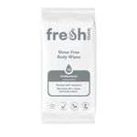 FreshWipes Unscented Antibacterial Body Wet Wipes For Adults 1 Pack (12 Wipes) - Extra Large Biodegradable - Dermatologically Tested & Suitable for the Elderly or Disabled - Great for Camping