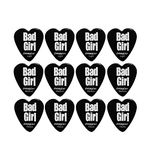 ChromaCast CC-HS-BG-12-PACK "Bad Girl" Heart Shaped Pick - 12-Pack in Light, Medium and Heavy Gauge