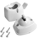 Door Retainer Catch Compatible with Coachman Elddis Caravan Motorhome White Plastic, Caravan Door Retainer Replacement Kit for Coachman 2006 Elddis Motorhome Accessory (1 Pair)