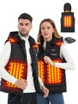 TAJARLY Heated Vest with QC 3.0 14400mAH Battery Pack, Heated Gilet with 3 Heating Setting, Heated Jacket with USB Electric Thermal Body Warmer for Outdoor Camping Hiking Hunting