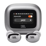 JBL New Launch Live Buds 3, Hi-Res Audio True ANC TWS, Smart Case with Touch Display, 40H Playtime, Wireless Charging, 6 Mic, Multipoint connection, IP55 proof, Headphones App, Personi-Fi 3.0 (Silver)