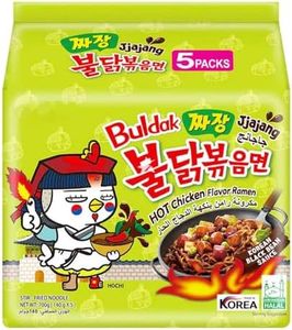 YIJIA | Pack 5 Fideos instanteneos coreanos - Fideos Instantáneos Jjajang Alubia Dulce 140G