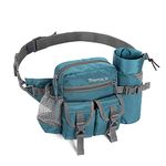 Tripole Polyester Multi-Utility Waist Pack and Sling Bag with Detachable Bottle Holder (Sea Green)