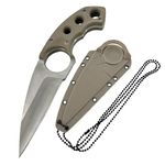 MedievalDepot Bird of Prey Talon Neck Knife – 6.75-Inch Full-Tang Karambit Blade, Stainless Steel, ABS Handle Inserts