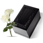 Wooden Urns for Human Ashes Adult Male Female,Large Cremation Urns for Ashes,Wood Urns for Ashes Men Women, Holds Ashes of An Human up to 110 kgs (Black)