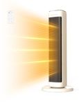 AIRMATE 25" Tower Space Heaters for Indoor Use Large Room, 1500W Electric Heaters, 80° Oscillating Ceramic Heater, 5 Modes 24H Timer Overheat Tip Over Protection Room Heater for Bedroom Basement