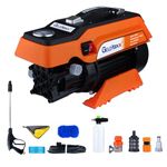 Goldmaxx High Pressure Car Washer Machine 2800 Watts | 10mtr Hose Pipe with Professional 1L Canon Snow Lance | Tap Connector with Accessories for Cleaning Cars, Bike, Home & Garden (Orange)