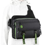 Booms Fishing IB1 Fishing Tackle Storage Bag, Fishing Gear Bag with Lures Operation Tray, Fishing Backpack for Saltwater or Freshwater, Fly Fishing Sling Bag, Fishing Gift for Men