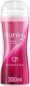 Durex 2 in 1 Massage Lube, Guarana, 200ml, Water Based, Condom and Toy Compatible