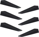 AFFIXERS Pack of 6 Door Stoppers for Floor Anti-Skid, Durable, and Heavy Duty Rubber Door Stops | Ideal for All Types of Surfaces Black Door Wedges Indoors