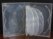 New 1 Crystal Clear 33mm Multi Twelve Tray DVD Replacement Case Box 12 Discs Holder W Flap Premium Quality