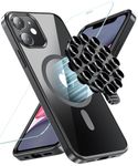 OWKEY Magnetic iPhone 11 Case with Detachable Suction Cup Phone Mount, Suction Phone Case Stand for iPhone & Android, MagSafe Phone Case Compatible with iPhone 11