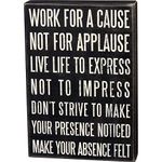 Primitives by Kathy 21405 Classic Box Sign, 10" x 15", Live Life