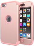 SLMY 4326521808 iPod Touch 6 Case,iPod Touch 5 Case,(TM) Heavy Duty High Impact Armor Case Cover Protective Case for Apple iPod Touch 5 6th Generation (Rose Gold)