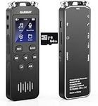 GARMAY Digital Voice Recorder Upgraded 80GB 1536KBPS 5723Hours Recording Capacity 32H Battery Time Voice Activated Recorder with Noise Reduction Audio Recorder with Playback for Meeting Lecture