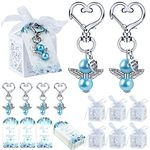 Baby Shower Favours, 48 Sets Baby Shower Party Favours Including Angel Keychains, Favour Boxes and Thank You Cards Baby Shower Gifts for Boys Guests, Baptism Favours, Wedding Favours