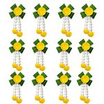 S2S Mango Leaves and Flowers Decoration at Home | Wedding Decorations, Event Decor | Easy Simple Backdrop - Yellow (Pack of 12 Pcs)