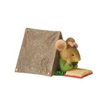 Enesco Tails with Heart Happy Camper Ghost Story Mouse Miniature Figurine, 1.54 Inch, Multicolor