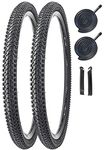 2 Pack Bike Tire 26 X 1.95 Inch Folding Replacement Bike Tire with Tire Levers Foldable Bead Wire Bicycle Tire for Mountain Bike (26 X 1.95 2 Tires 2 Tubes)