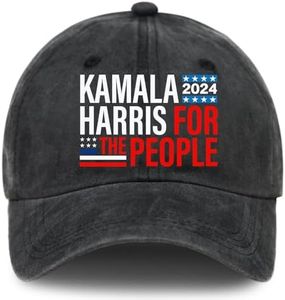 Kamala Harris 2024 Hat Kamala Harris for The People hat Classic Fashion Adjustable Caps for Men Women, Kh2024-black, One Size