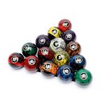 Professional Pool Balls/Billiard Balls Set, Complete 16 Balls for Pool Tables (Black)