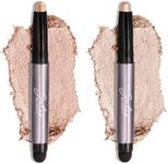 Julep Eyeshadow 101 Creme to Powder Waterproof Eyeshadow Stick Duo, Champagne Shimmer and Pearl Shimmer